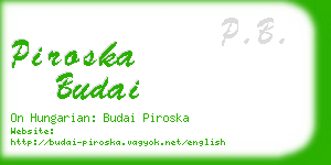 piroska budai business card